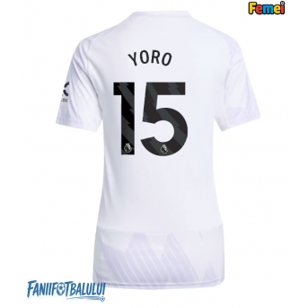 Manchester United Leny Yoro #15 Tricou Fotbal Replică 2025-26 Femei Deplasare